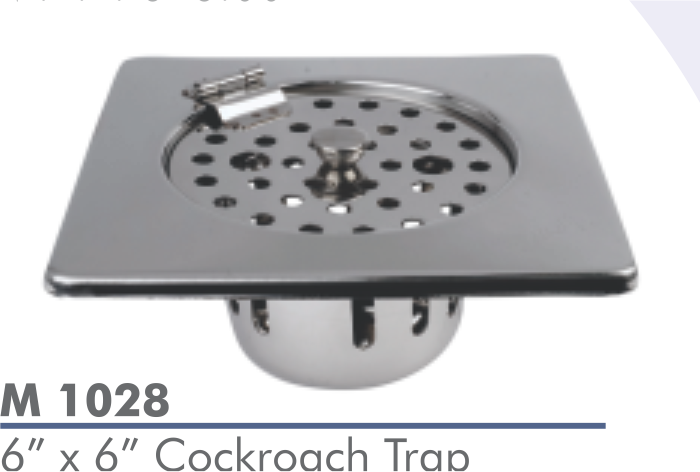 6" x 6" Cockroach Trap Square Silver Folding