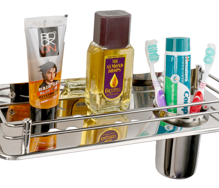 S.S. Shelf With Brush Stand