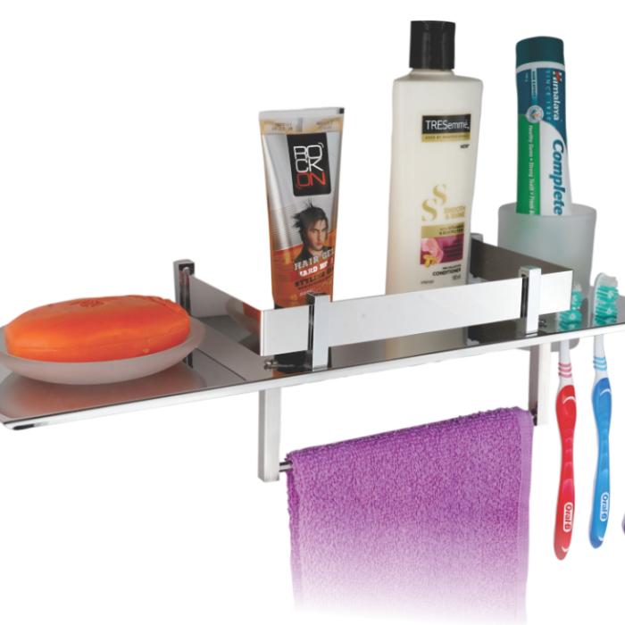 4 in 1 Glass Soap Dish & Brush Stand