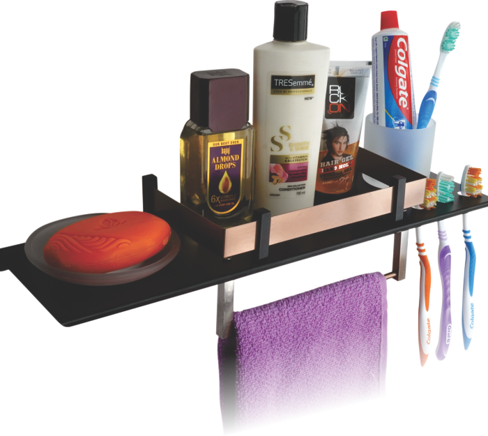 4 in 1 Glass Soap Dish & Brush Stand